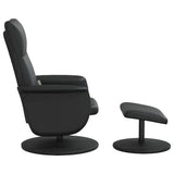 vidaXL Adjustable Massage Recliner with Footrest Faux Leather Black