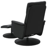vidaXL Adjustable Massage Recliner with Footrest Faux Leather Black