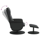 vidaXL Adjustable Massage Recliner with Footrest Faux Leather Black