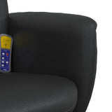 vidaXL Adjustable Massage Recliner with Footrest Faux Leather Black