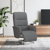 vidaXL Fauteuil verstelbaar met voetensteun stof lichtgrijs