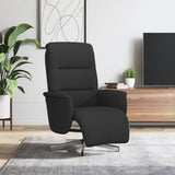 vidaXL Fauteuil verstelbaar met voetensteun stof lichtgrijs