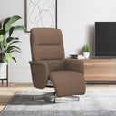 vidaXL Fauteuil verstelbaar met voetensteun stof lichtgrijs