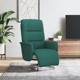 vidaXL Fauteuil verstelbaar met voetensteun stof lichtgrijs