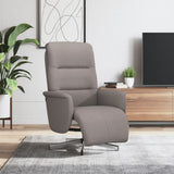 vidaXL Fauteuil verstelbaar met voetensteun stof lichtgrijs