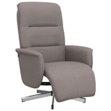 vidaXL Fauteuil verstelbaar met voetensteun stof lichtgrijs