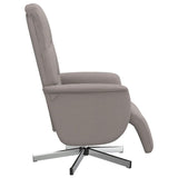 vidaXL Fauteuil verstelbaar met voetensteun stof lichtgrijs