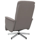 vidaXL Fauteuil verstelbaar met voetensteun stof lichtgrijs