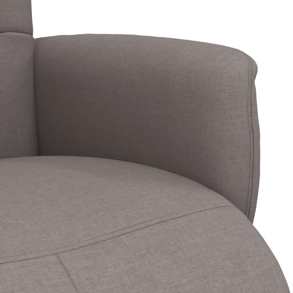 vidaXL Fauteuil verstelbaar met voetensteun stof lichtgrijs
