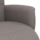 vidaXL Fauteuil verstelbaar met voetensteun stof lichtgrijs
