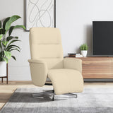 vidaXL Fauteuil verstelbaar met voetensteun stof lichtgrijs