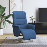 vidaXL Fauteuil verstelbaar met voetensteun stof lichtgrijs
