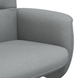 vidaXL Recliner with Footrest Fabric Light Grey