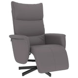 vidaXL Fauteuil verstelbaar met voetensteun kunstleer crèmekleurig