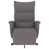 vidaXL Fauteuil verstelbaar met voetensteun kunstleer crèmekleurig