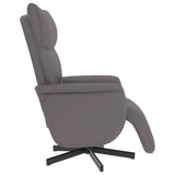 vidaXL Fauteuil verstelbaar met voetensteun kunstleer crèmekleurig