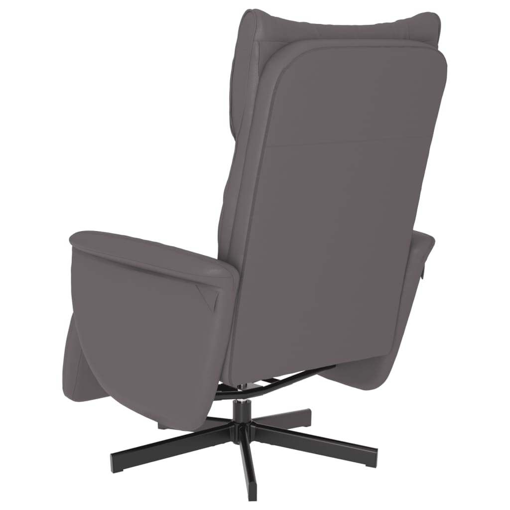 vidaXL Fauteuil verstelbaar met voetensteun kunstleer crèmekleurig