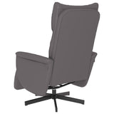 vidaXL Fauteuil verstelbaar met voetensteun kunstleer crèmekleurig