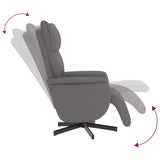 vidaXL Fauteuil verstelbaar met voetensteun kunstleer crèmekleurig