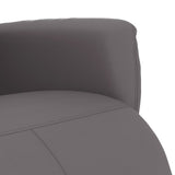 vidaXL Fauteuil verstelbaar met voetensteun kunstleer crèmekleurig