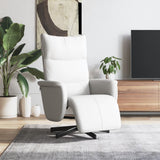 vidaXL Fauteuil verstelbaar met voetensteun kunstleer crèmekleurig