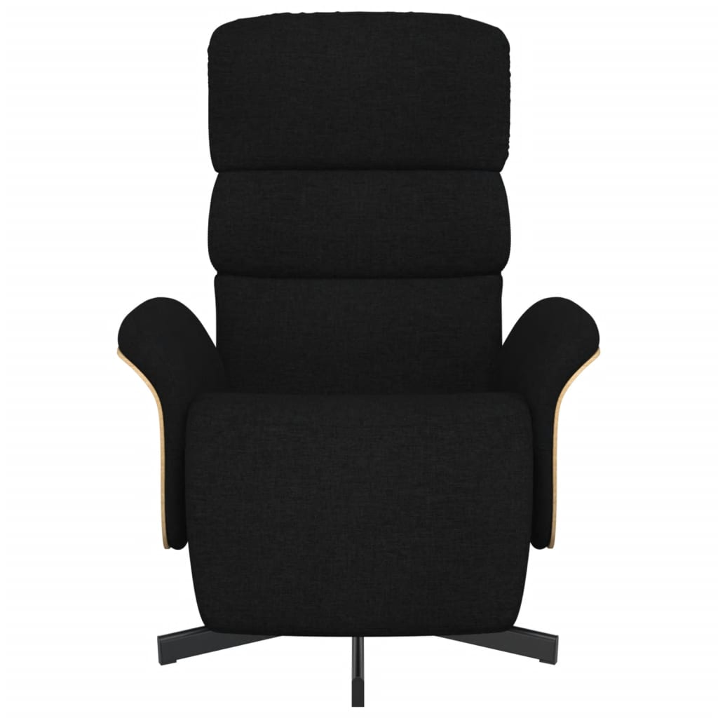 vidaXL Fauteuil verstelbaar met voetensteun stof lichtgrijs