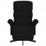 vidaXL Fauteuil verstelbaar met voetensteun stof lichtgrijs