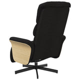 vidaXL Fauteuil verstelbaar met voetensteun stof lichtgrijs
