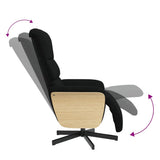 vidaXL Fauteuil verstelbaar met voetensteun stof lichtgrijs