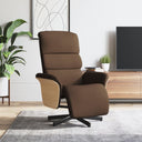 vidaXL Fauteuil verstelbaar met voetensteun stof lichtgrijs