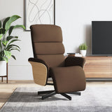 vidaXL Fauteuil verstelbaar met voetensteun stof lichtgrijs