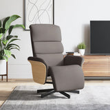 vidaXL Fauteuil verstelbaar met voetensteun stof lichtgrijs