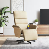 vidaXL Fauteuil verstelbaar met voetensteun stof lichtgrijs