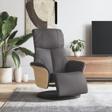 vidaXL Fauteuil verstelbaar met voetensteun kunstleer crèmekleurig