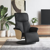 vidaXL Fauteuil verstelbaar met voetensteun kunstleer crèmekleurig