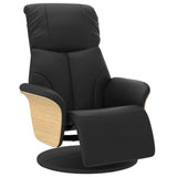 vidaXL Fauteuil verstelbaar met voetensteun kunstleer crèmekleurig