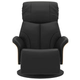 vidaXL Fauteuil verstelbaar met voetensteun kunstleer crèmekleurig