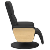 vidaXL Fauteuil verstelbaar met voetensteun kunstleer crèmekleurig