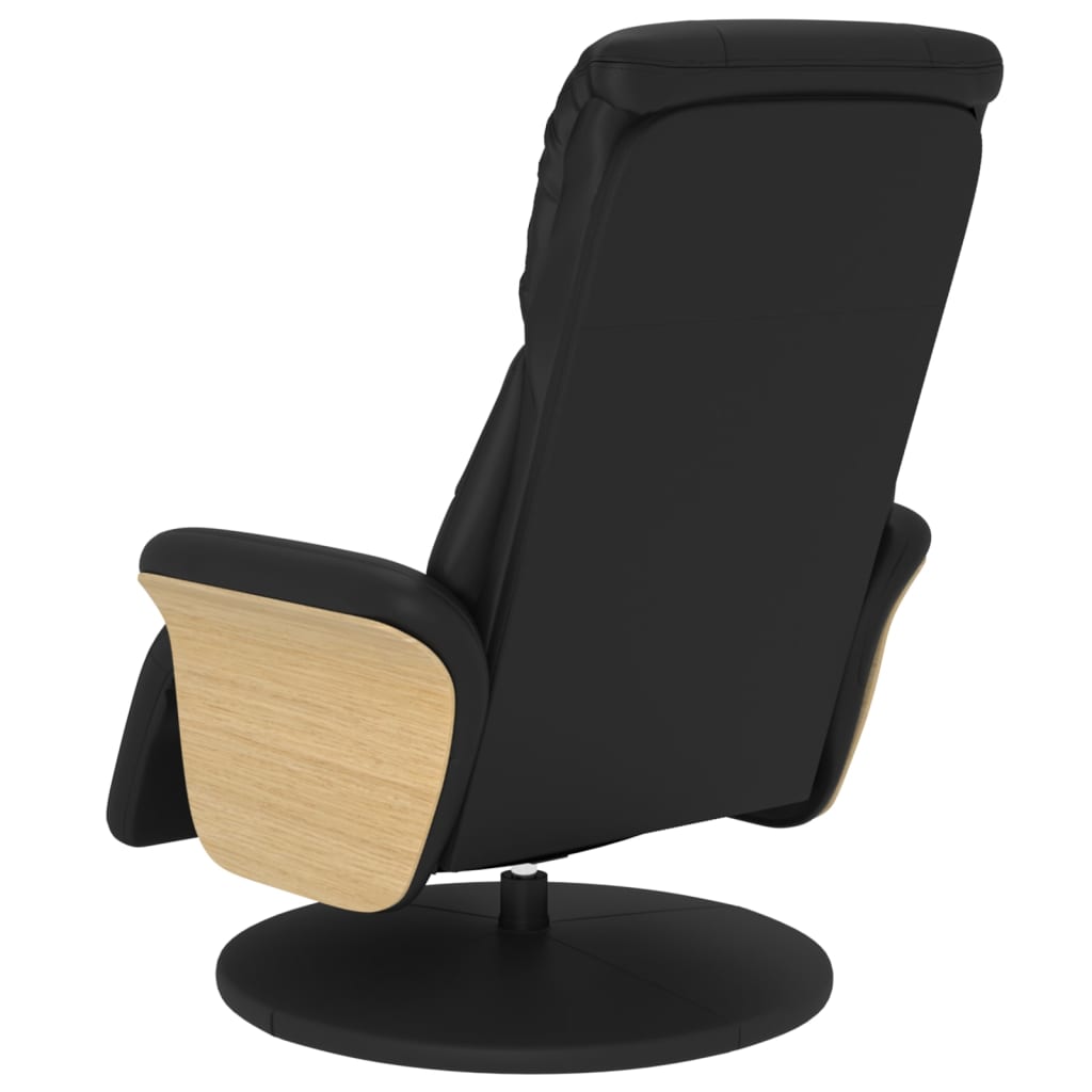 vidaXL Fauteuil verstelbaar met voetensteun kunstleer crèmekleurig