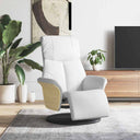 vidaXL Fauteuil verstelbaar met voetensteun kunstleer crèmekleurig