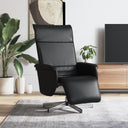 vidaXL Fauteuil verstelbaar met voetensteun kunstleer crèmekleurig