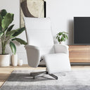 vidaXL Fauteuil verstelbaar met voetensteun kunstleer crèmekleurig