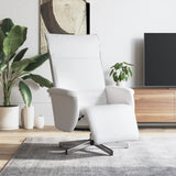vidaXL Fauteuil verstelbaar met voetensteun kunstleer crèmekleurig