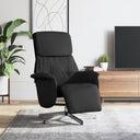 vidaXL Fauteuil verstelbaar met voetensteun stof lichtgrijs