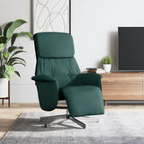 vidaXL Fauteuil verstelbaar met voetensteun stof lichtgrijs
