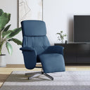 vidaXL Fauteuil verstelbaar met voetensteun stof lichtgrijs