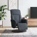 vidaXL Fauteuil met voetensteun verstelbaar fluweel blauw