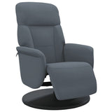 vidaXL Fauteuil met voetensteun verstelbaar fluweel blauw