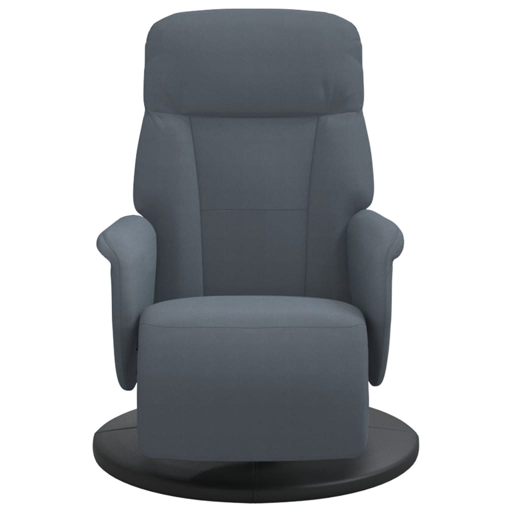 vidaXL Fauteuil met voetensteun verstelbaar fluweel blauw