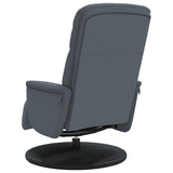 vidaXL Fauteuil met voetensteun verstelbaar fluweel blauw